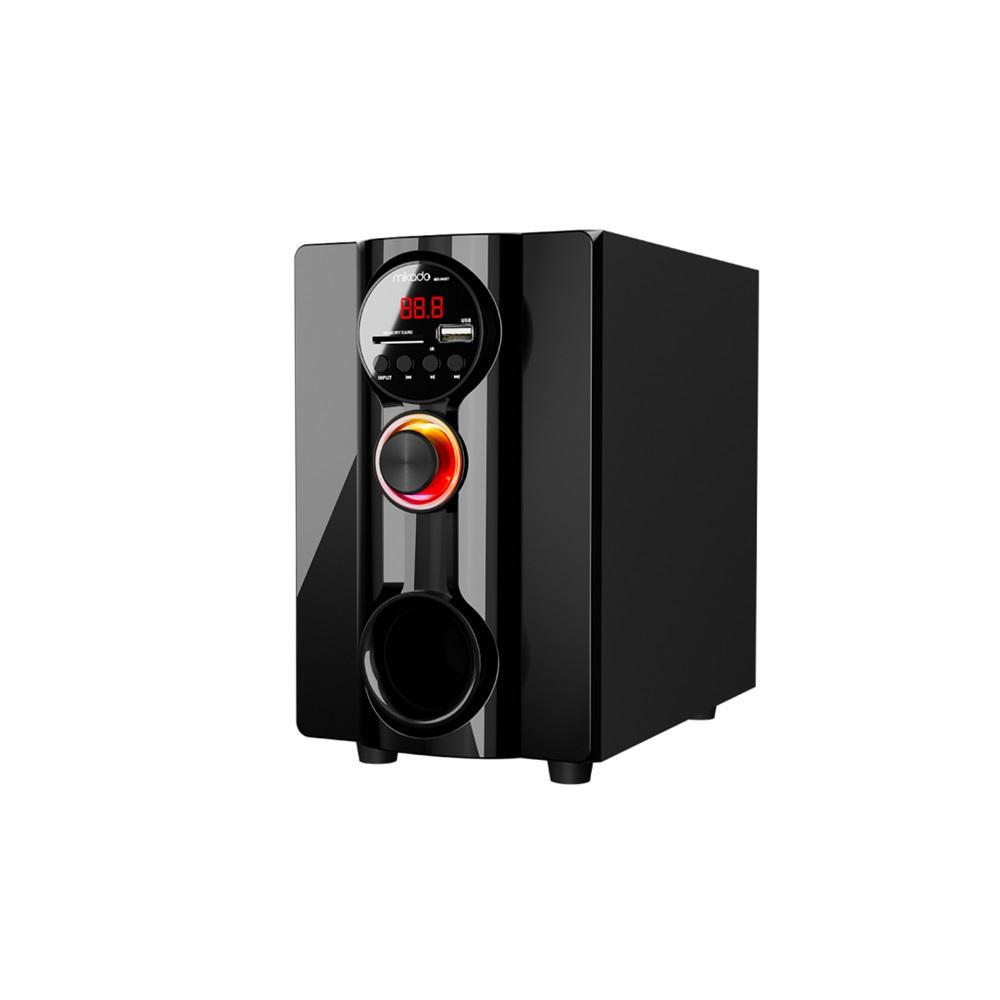 MIKADO MD-95BT, 20W, 2+1, Masaüstü, FM/BT/SD/USB, RGB Aydınlatma, Siyah Kasa, Speaker