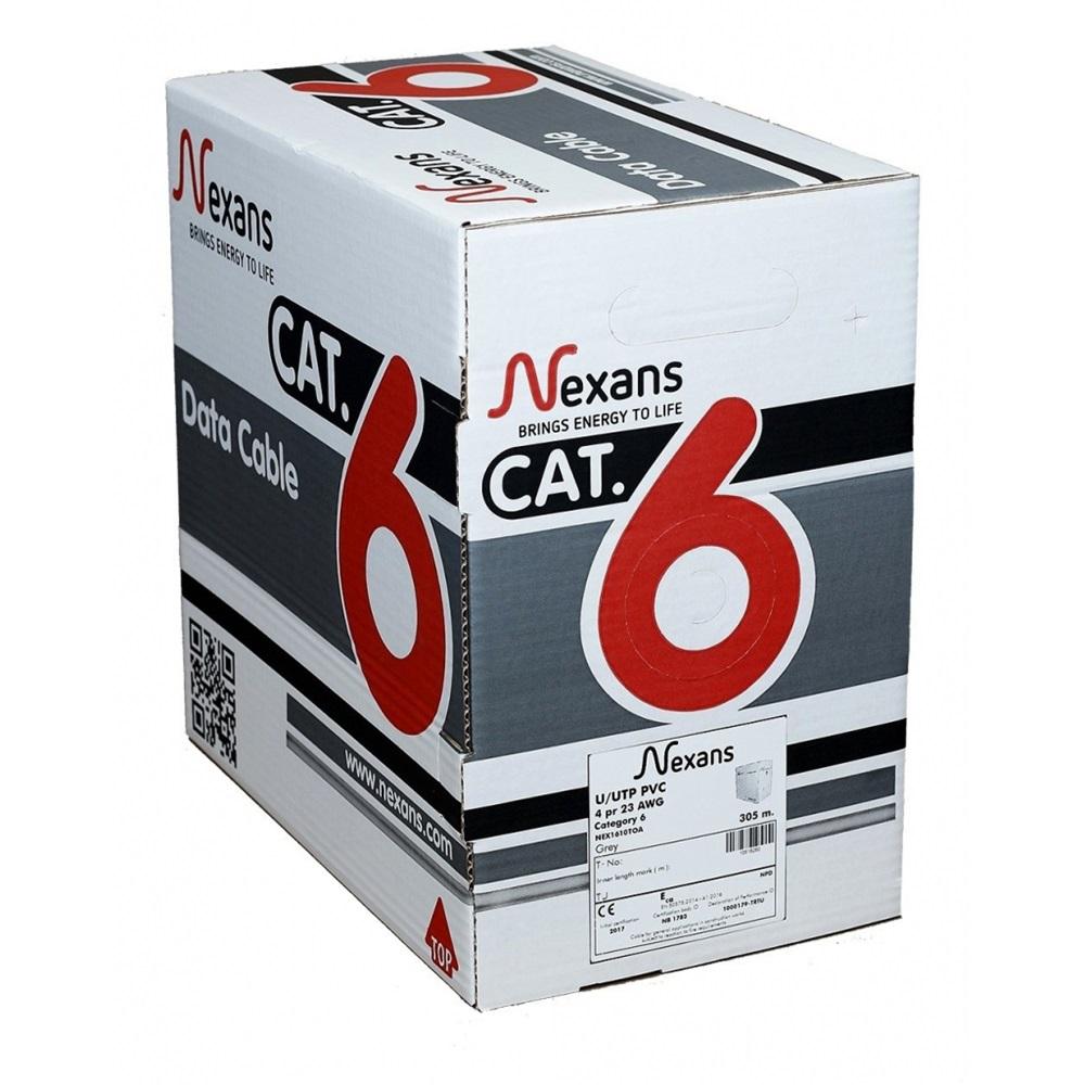 NEXANS CAT6, 305M, 23AWG (0,58mm), UTP, %100 Bakır, LSZH Halogen Free, Kablo (Turuncu)