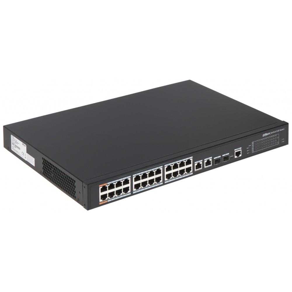 DAHUA PFS4226-24ET-240-V3 24FE PoE Port (24xPoE 240W), 2x Combo SFP, 2Port Gigabit Uplink, Yönetilebilir Switch