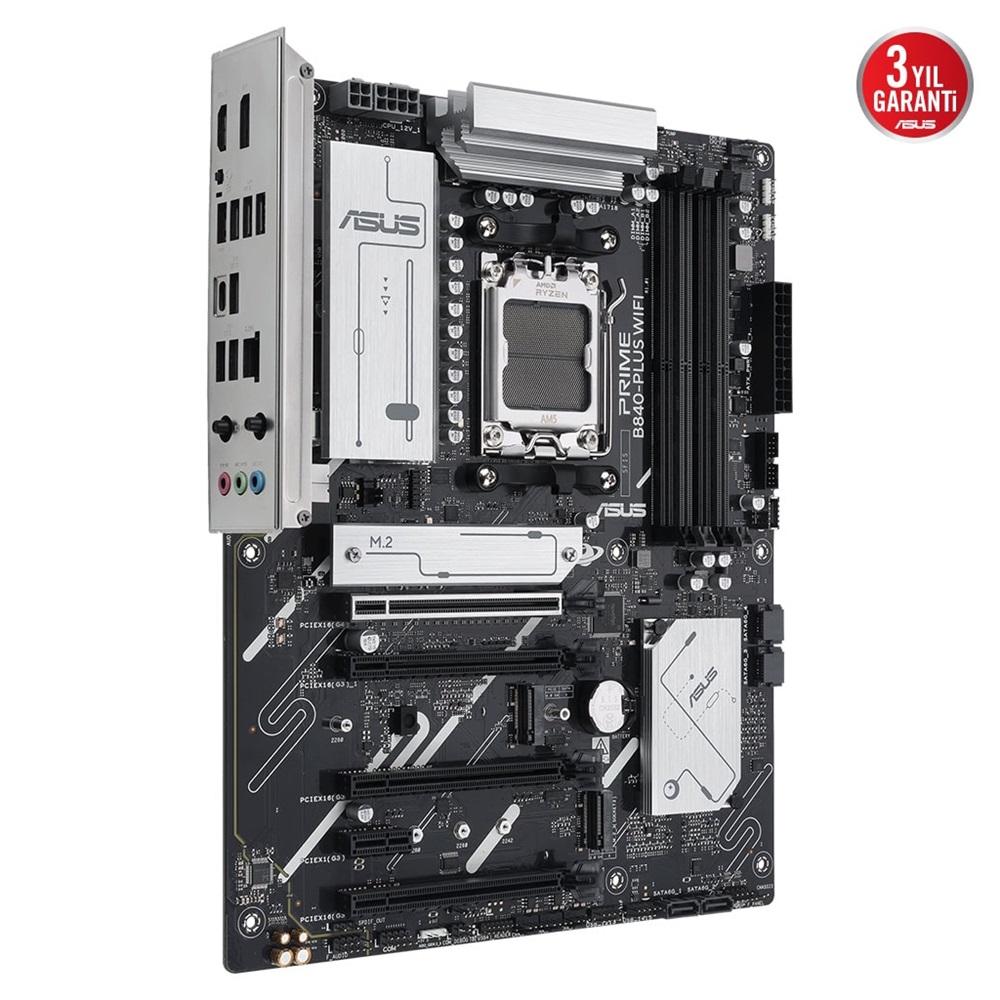 ASUS PRIME B840-PLUS WIFI, 4xDDR5, 3x M.2, HDMI, DP, Type-C, WI-FI 6E, Bluetooth 5.3, AM5 Soket GAMING Anakart
