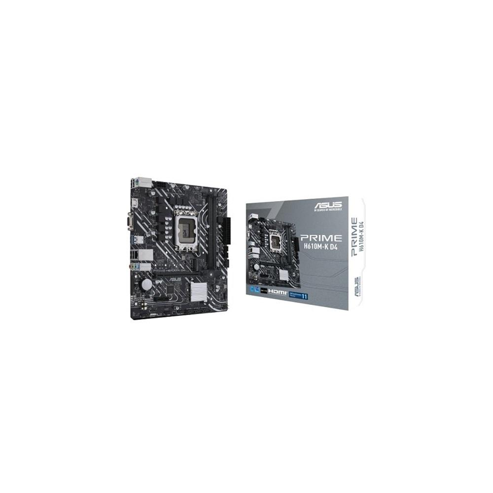 ASUS PRIME H610M-K D4, 2xDDR4, M.2, D-SUB, HDMI, 12-13.14.Nesil, LGA1700 Soket, Anakart