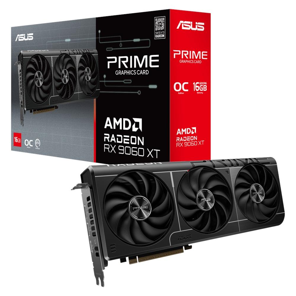 ASUS PRIME-RX9060XT-O16G, 16Gb, 128Bit, GDDR6, 1xHDMI, 2xDP, GAMING Ekran Kartı