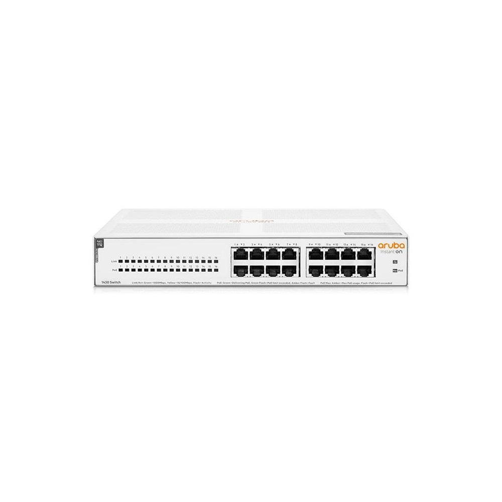 HP Aruba Instant On R8R48A 1430-16G, 16Port, GigaBit, 16 Port Poe, Yönetilemez, Masaüstü Switch