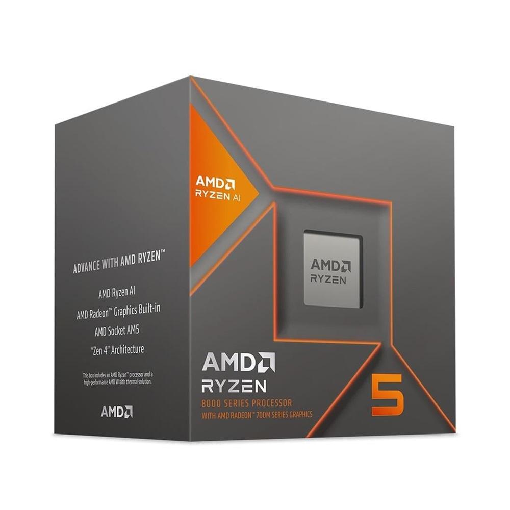 AMD RYZEN 5 8600G 6 Core, 4,30-5.00GHz, 22Mb Cache, 65W, AM5 Soket, BOX (Kutulu) (Dahili Grafik VAR, Fan VAR)