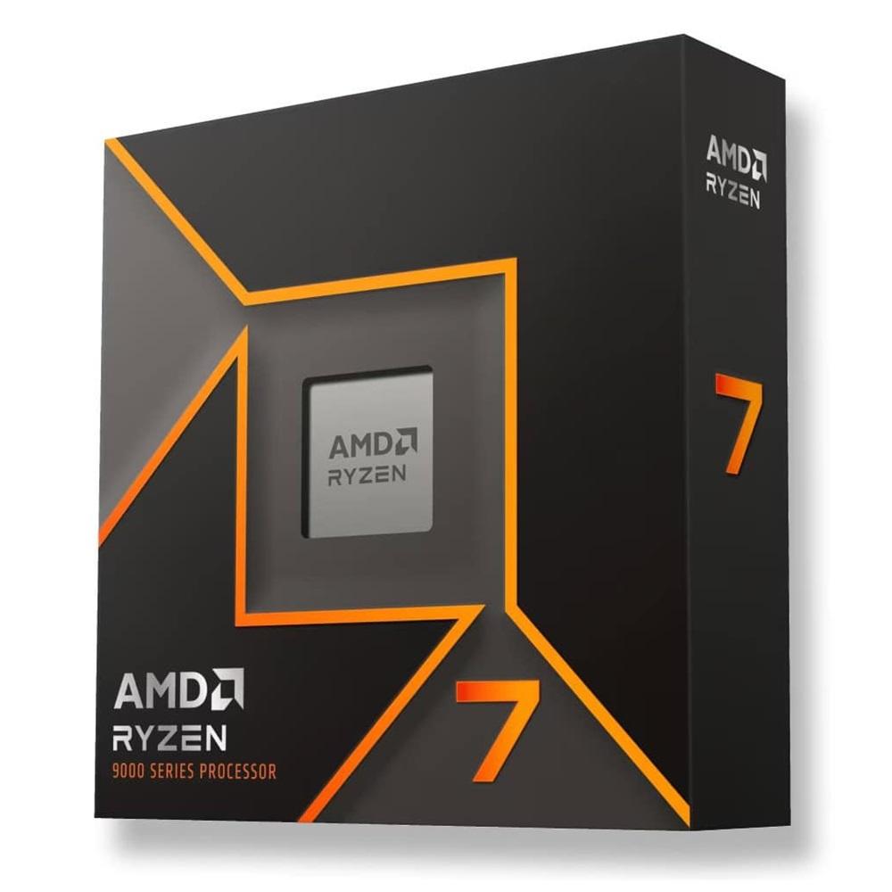 AMD RYZEN 7 9700X 8 Core, 3,80-5.50GHz, 40Mb Cache, 65W, AM5 Soket, BOX (Kutulu) (Dahili Grafik VAR, Fan YOK)