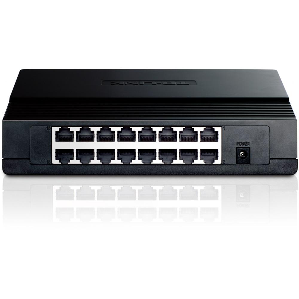 TP-LINK TL-SF1016D, 16 Port, MegaBit, Yönetilemez, Masaüstü Switch