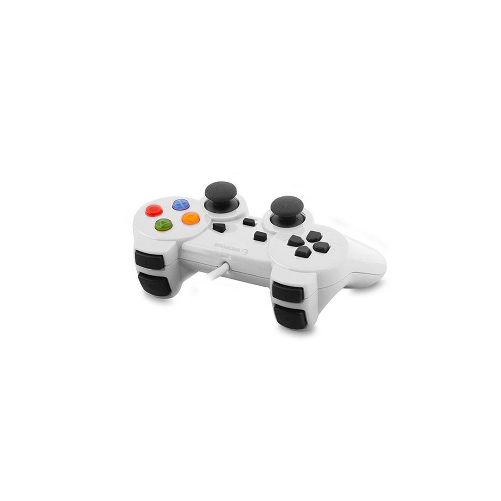 RAMPAGE SG-R602, Beyaz, PC/PS3, 1.8mt Kablolu, Çift Titreşimli, GAMEPAD