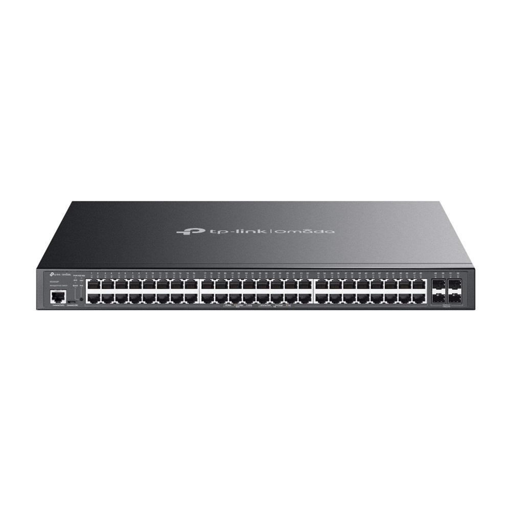 OMADA SG3452P, 52 Port Gigabit, 48 Port Gigabit PoE+, 384W, 4 Port SFP L2+ Yönetilebilir, Rackmount Metal Kasa Switch