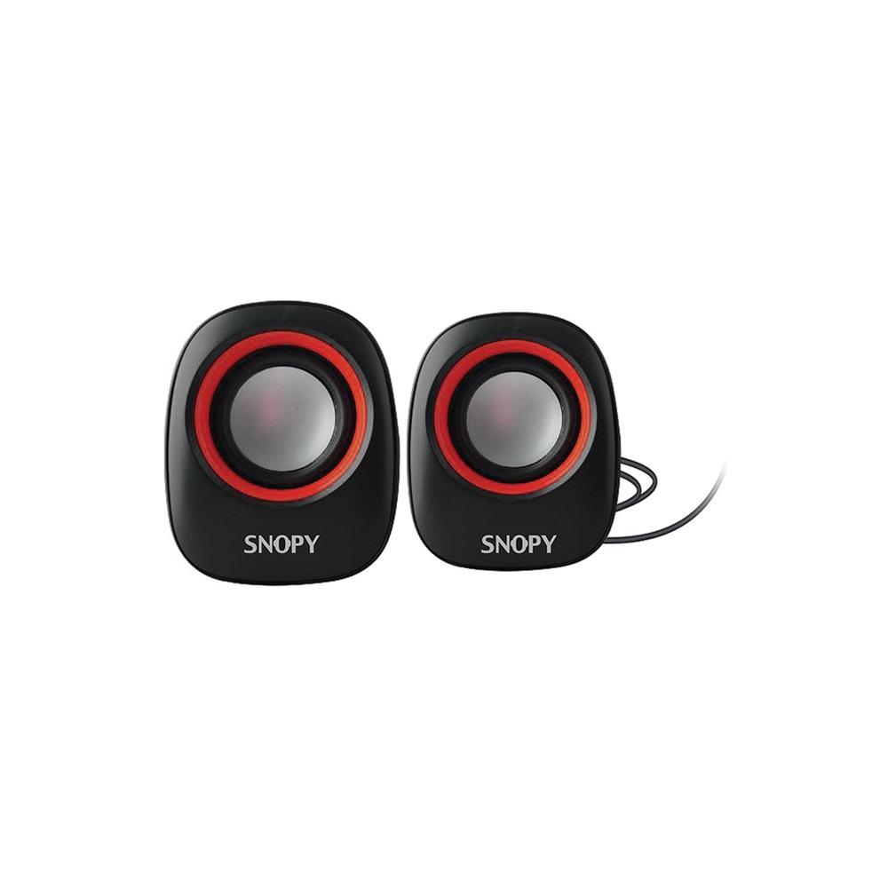 SNOPY SN-120, 6W, 1+1, Masaüstü, USB, Speaker, (Siyah-Kırmızı)