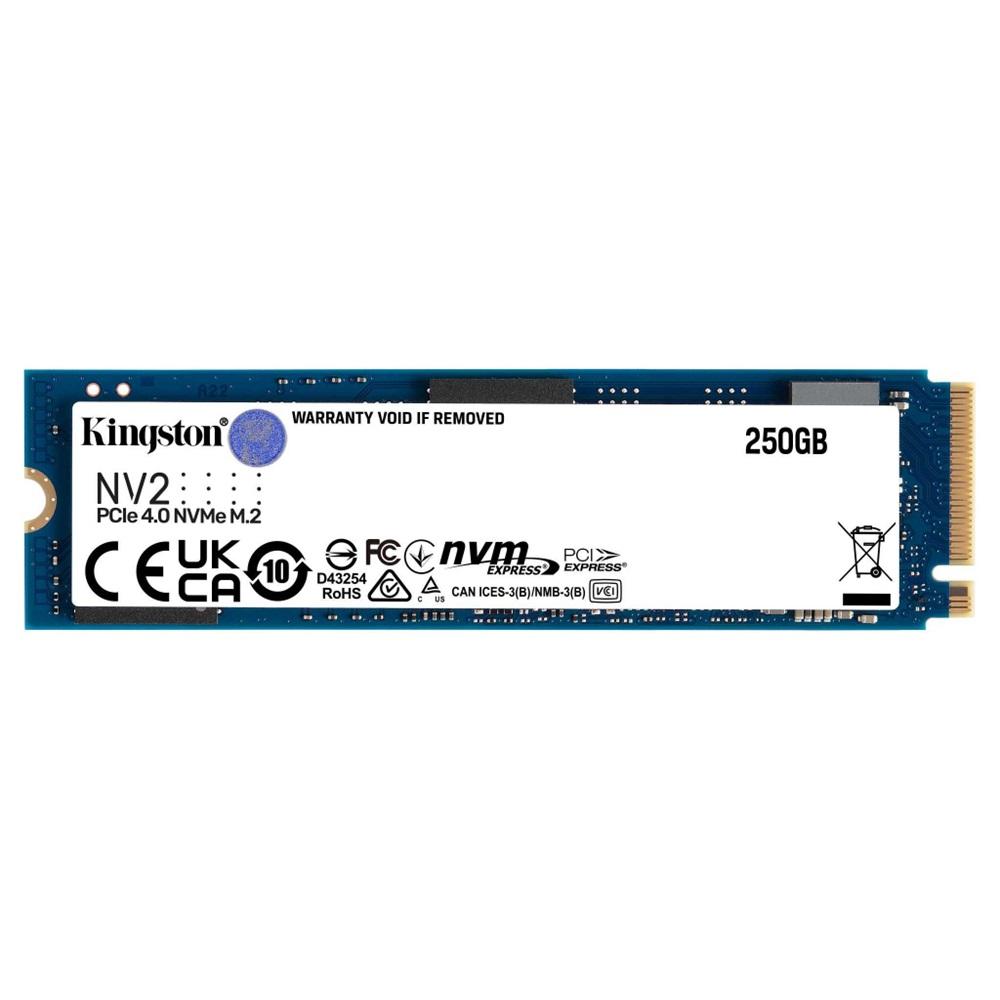 KINGSTON SNV2S/250G, NV2, 250Gb, 3000/1300, Gen4, NVME PCIe M.2 2280, SSD