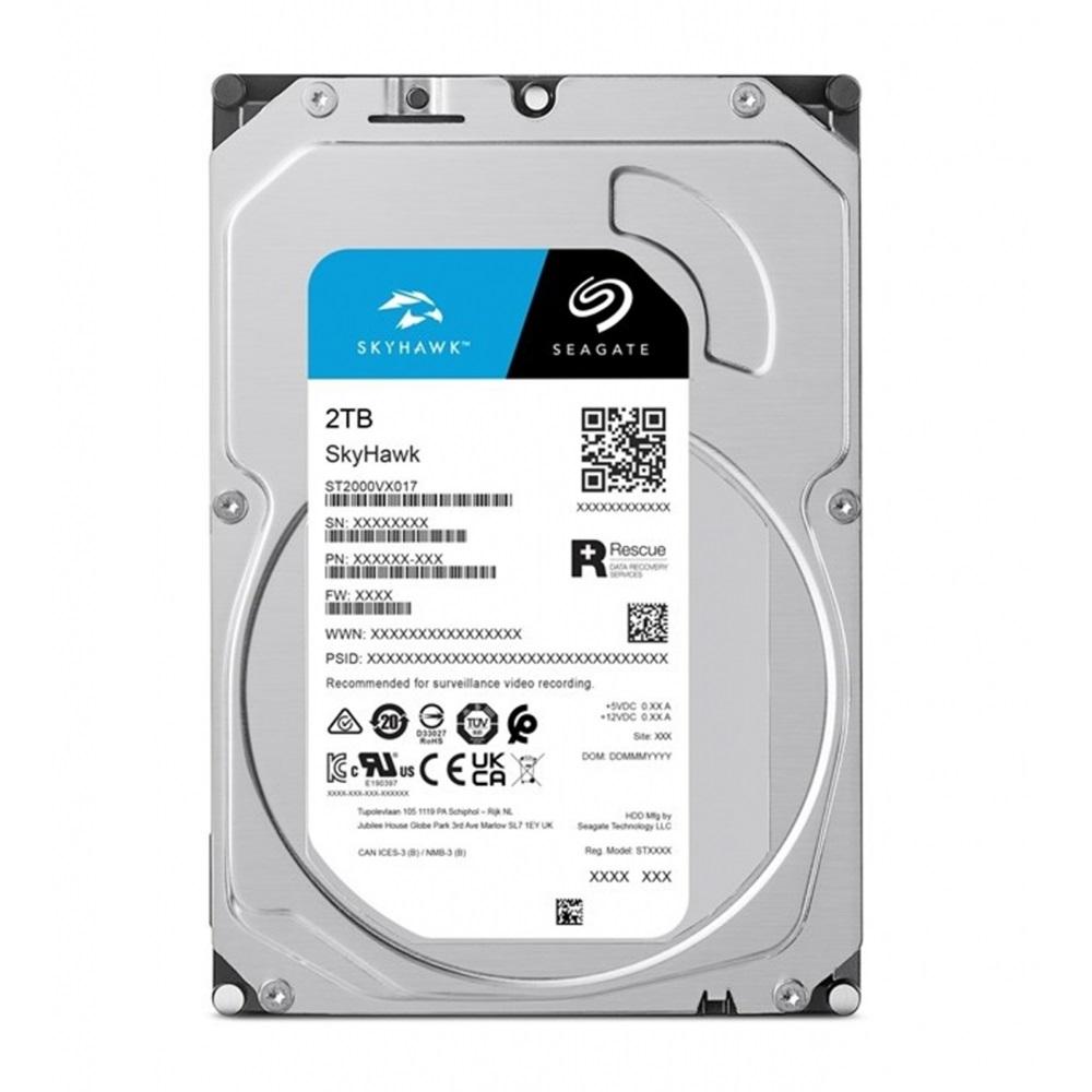 SEAGATE SKYHAWK, ST2000VX017, 3.5", 2TB, 256Mb, 5900Rpm, Güvenlik, HDD