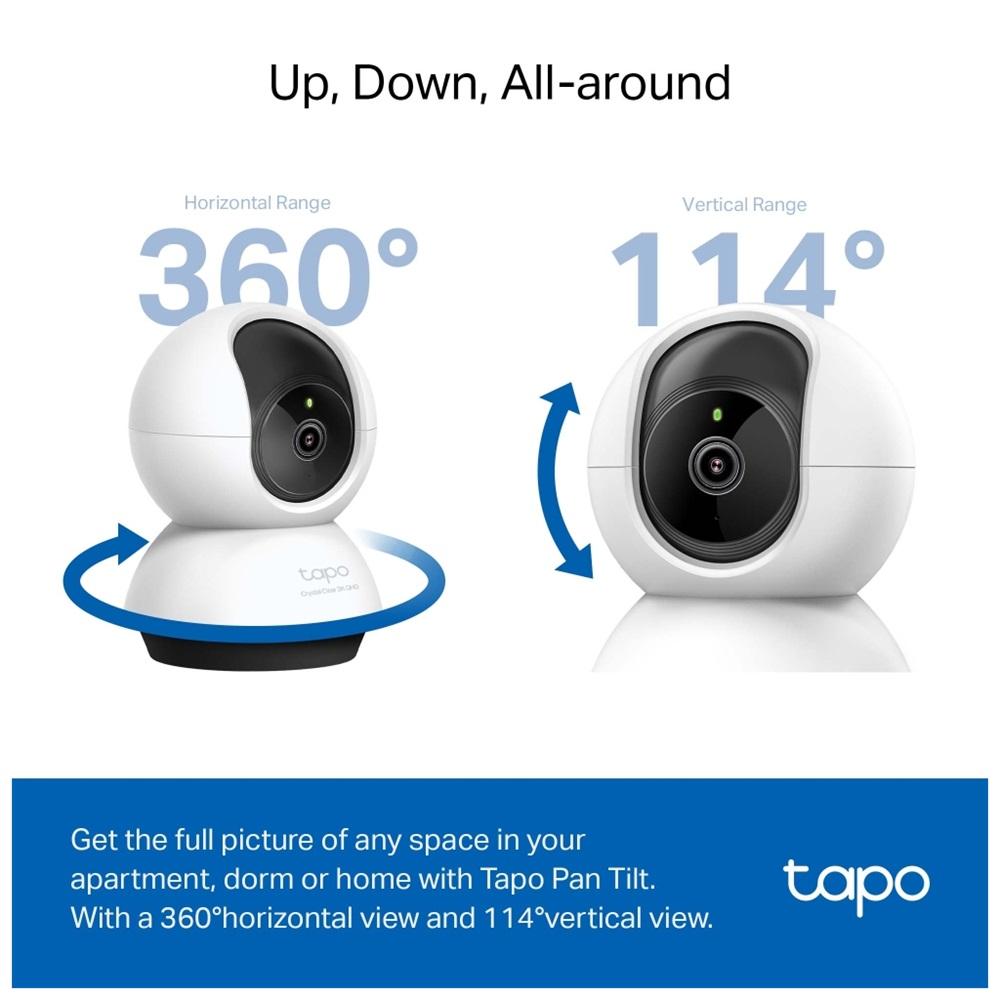 TP-LINK Tapo C220, 4,0Mpix, İç ve Dış Mekan, WiFi, 9Mt. Gece Görüşü, 360 Dönüş, İki Yönlü Ses Güvenlik Yapay Zeka Destekli Kamera