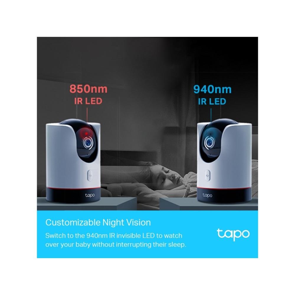 TP-LINK Tapo C225, 4,0Mpix, İç ve Dış Mekan, WiFi, 9Mt. Gece Görüşü, 360 Dönüş, Dikey ve Yatay Hareket, İki Yönlü Ses Güvenlik Yapay Zeka Destekli Kamera