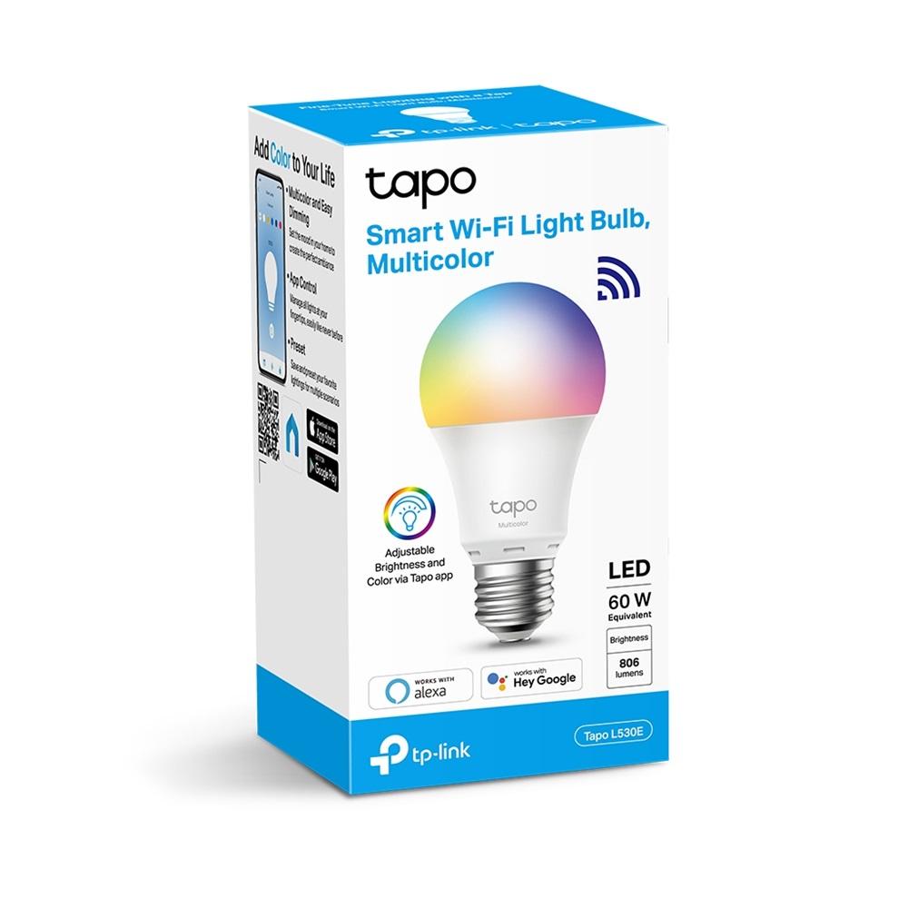TP-LINK Tapo L530E, Wi-Fi, 60W, 806 Lümen, Çok Renkli, Akıllı Ampul