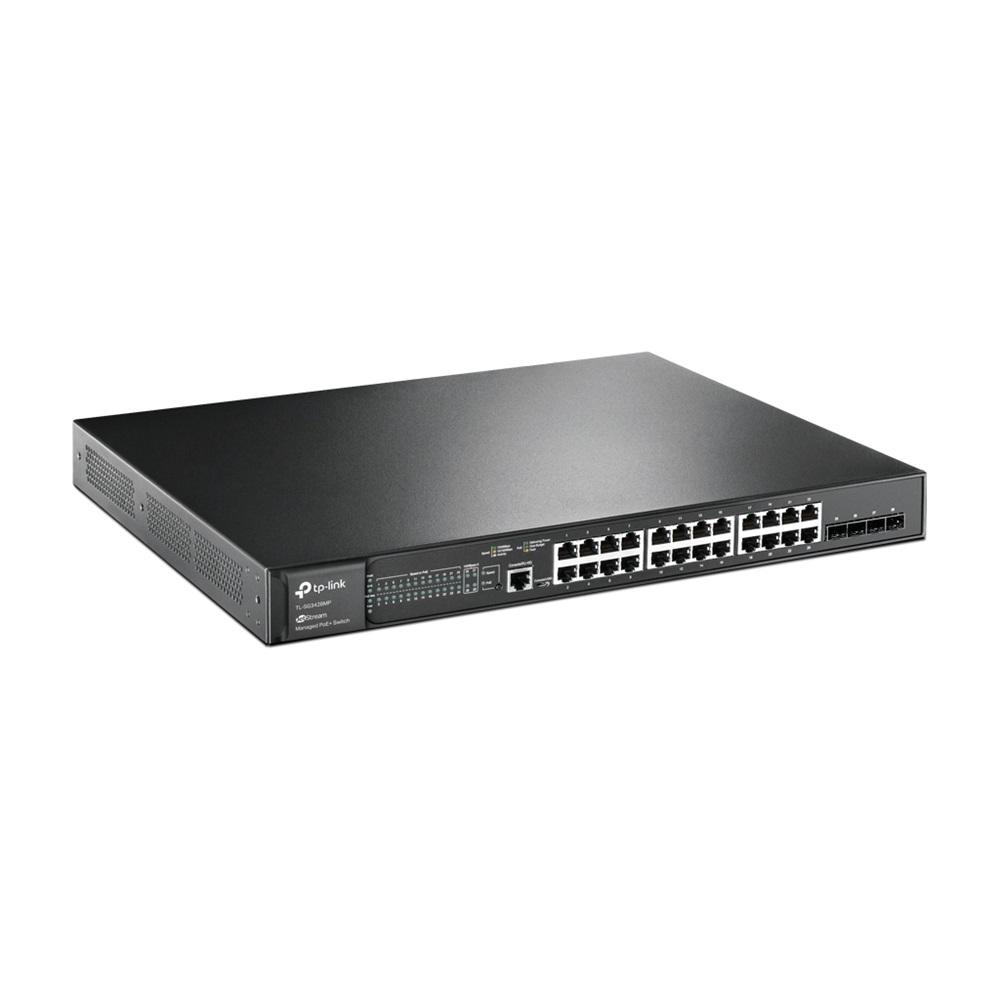 OMADA SG3428MP, 28 Port GigaBit, 24 Port PoE+, 384W, 4Port GigaBit SFP, L2+ Yönetilebilir, Rackmount Metal Kasa Switch