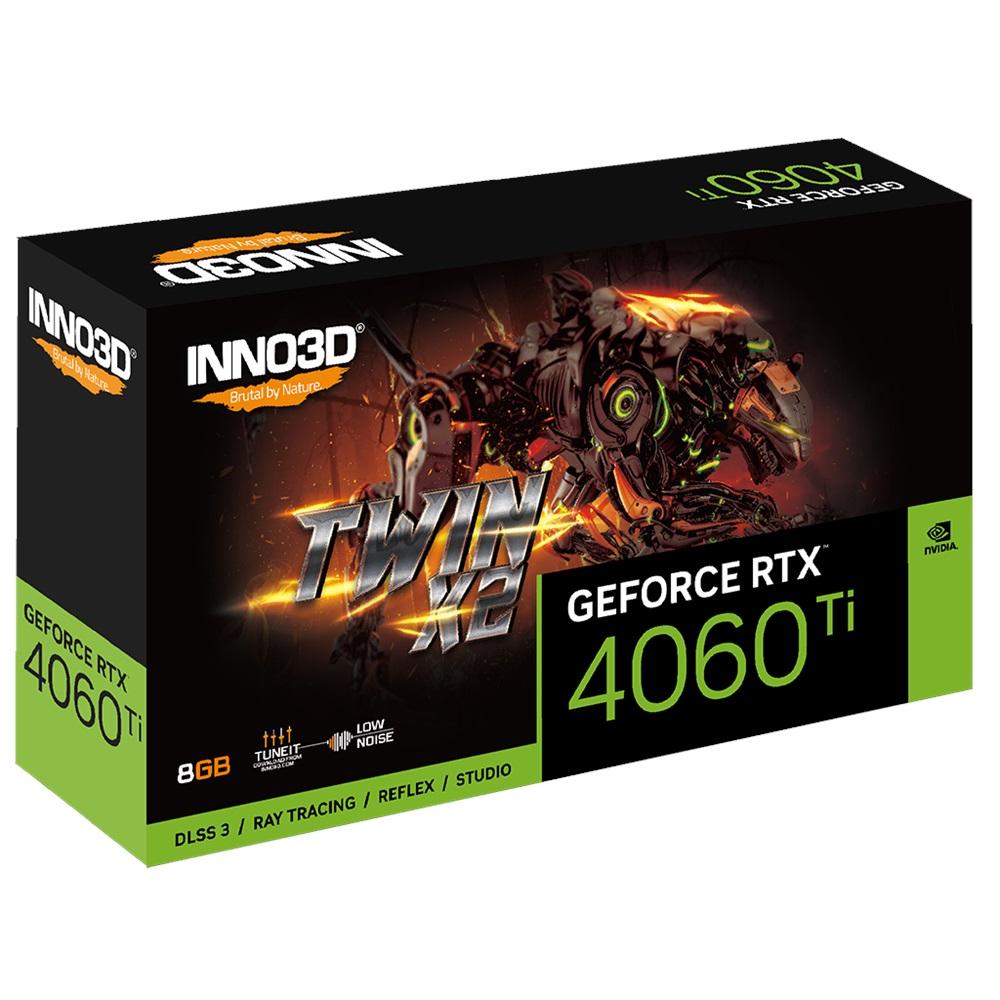 INNO3D N406T2-08D6-171153N, TWIN X2, RTX4060TI, 8Gb, 128Bit, GDDR6, 1xHDMI, 3xDP GAMING Ekran Kartı