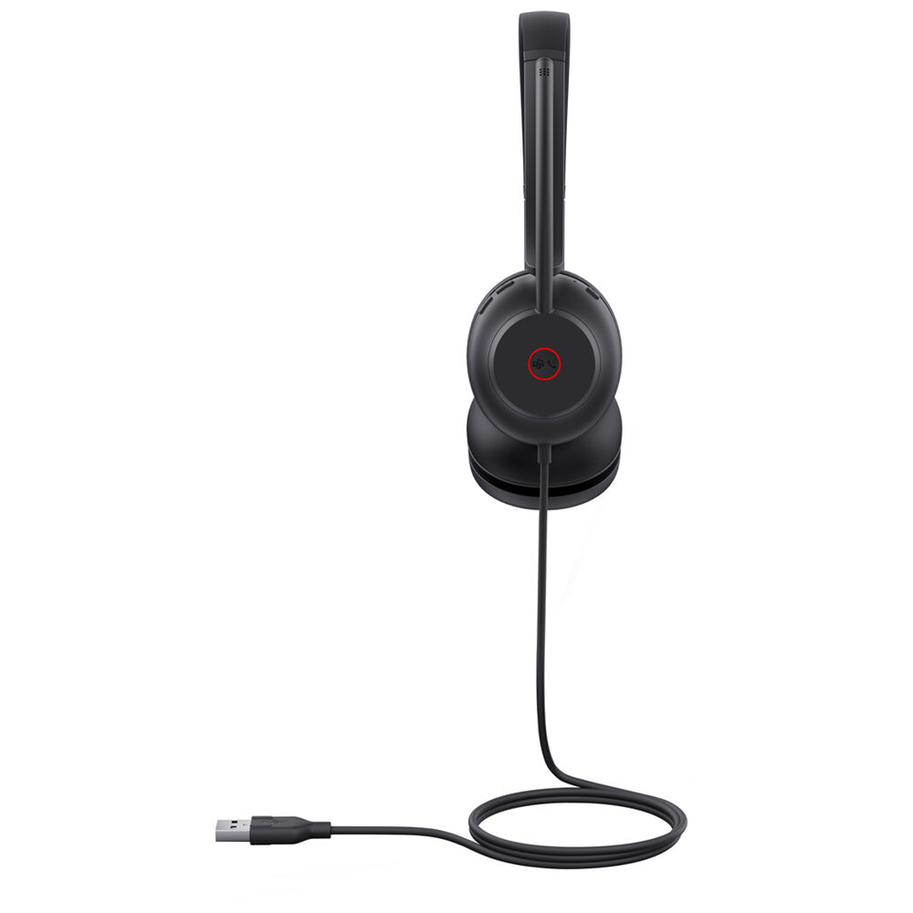 YEALINK UH35, Kablolu, Teams Uyumlu, USB-A, USB-C, 3,5mm Stereo Hoparlör ve Dinamik EQ, Çift Taraflı, Gürültü Engelleyici, Çağrı Merkezi, Ofis, Toplantı, Mikrofonlu Kulaklık