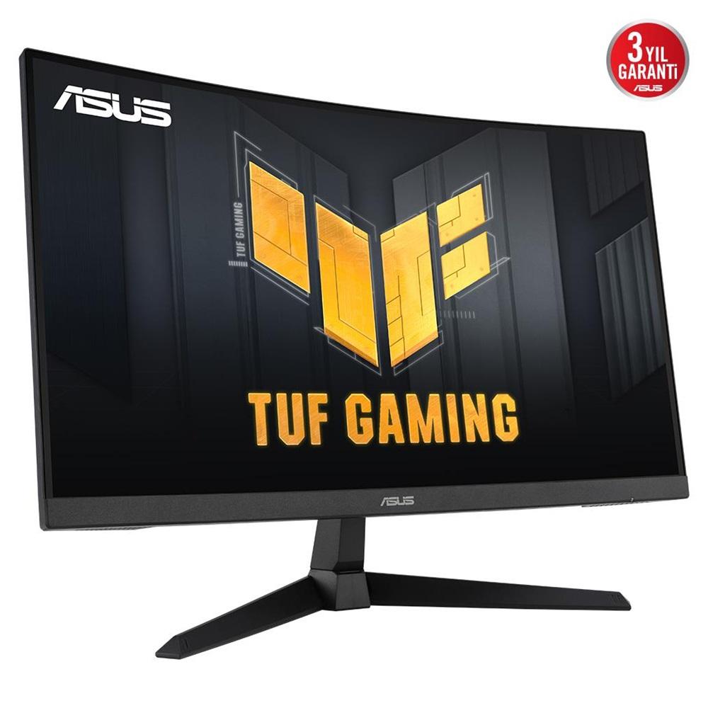 ASUS TUF GAMING VG27VQ3B 27" 1ms, 180Hz, Full HD Curved, DP, 2xHDMI, Hoparlör, Fast VA Panel, Düşük Mavi Işık, FreeSync Premium, GAMING Monitör