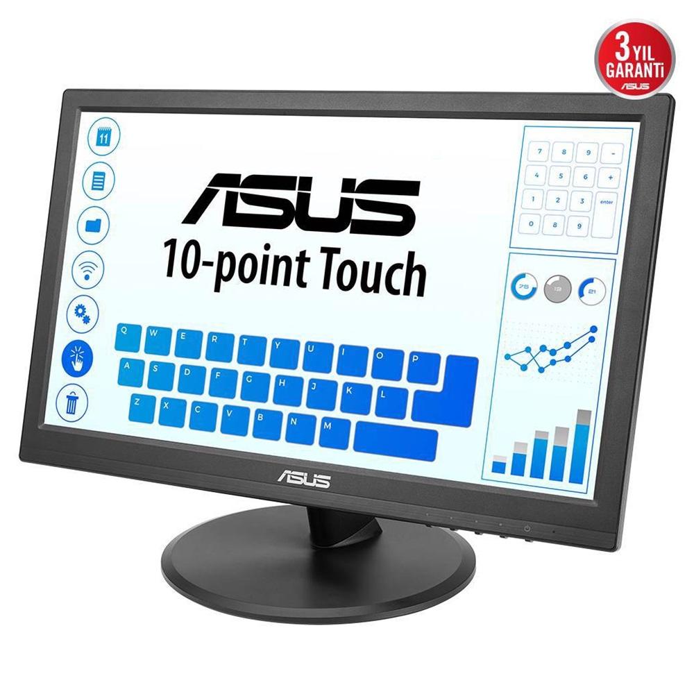 ASUS VT168HR 15.6" 5ms, 60Hz, Dokunmatik, HDMI, D-Sub, Düşük Mavi Işık, FreeSync, TN Panel Monitör