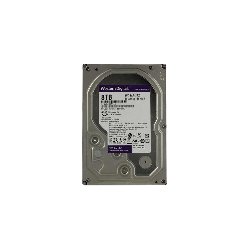 WD PURPLE, WD84PURZ, 3.5", 8TB, 128Mb, 5640 Rpm, 7/24 Güvenlik, HDD