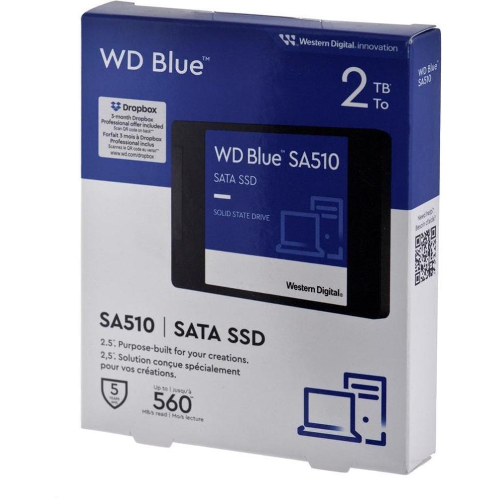 WD Blue SA510, WDS200T3B0A, 2TB, 560/510, 3D NAND, 2,5" SATA, SSD