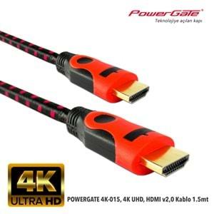 POWERGATE 4K-015, 4K UHD, HDMI v2,0 Kablo 1.5mt 