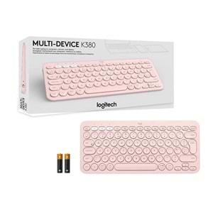 LOGITECH K380, Rose, 920-010067, Bluetooth, Türkçe Q, Multimedya, Mini Klavye