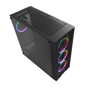 FSP CMT595AL Mid Tower, 850W 80+ Bronze, Siyah, Temperli Cam, RGB, ATX GAMING KASA