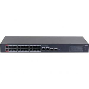 DAHUA CS4226-24ET-240, 24Port, Megabit, 24 Port PoE, 240W, +2 Port SFP Gigabit Combo, Cloud Yönetilebilir, Switch