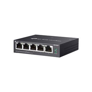 OMADA DS105GP, 5 Port Gigabit, 4 Port Gigabit PoE+, 65W, Yönetilemez, Masaüstü/Vesa Metal Kasa Sessiz Switch