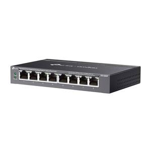 OMADA DS108GP, 8 Port Gigabit, 8 Port Gigabit PoE+, 65W, Yönetilemez, Masaüstü/Vesa Metal Kasa Sessiz Switch
