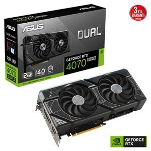 ASUS DUAL-RTX4070S-12G, SUPER, 12Gb, 192Bit, GDDR6X, 1xHDMI, 3xDP GAMING Ekran Kartı