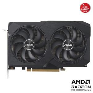 ASUS DUAL-RX7600-O8G-V2, 8Gb, 128Bit, GDDR6, 1xHDMI, 3xDP, GAMING Ekran Kartı