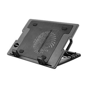 FRISBY FNC-35ST 14cm Fan, 10"-17" Notebook Soğutucu, 5 Kademeli Stand, Mavi Ledli (Siyah)
