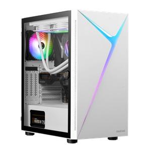 GAMDIAS ARGUS E4 Elite WH, 500W, Tempered Glass, ARGB, ATX, White Edition, GAMING KASA