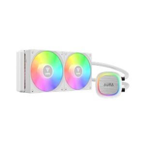 GAMDIAS AURA GL240 V2 WH, White Edition, 240mm, RGB, 2 Fanlı,CPU Sıvı Soğutma