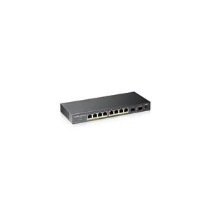 ZyXEL GS1100-10HP, 8 Port, Gigabit, 8Port PoE 130W +2Port GigaBit SFP, Yönetilemez, Masaüstü Switch