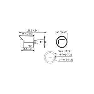 DAHUA IPC-HFW1230S-S-0360B-S4 2Mpix, 3,6mm Lens, SD Kart, Starlight, H265+, 30Mt Gece Görüşü, IP67, PoE Bullet IP Kamera