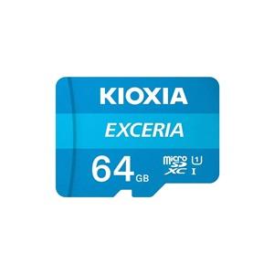 KIOXIA 64GB Exceria, LMEX1L064GG2, UHS-1, CL10, 100Mb/s, MicroSD Kart Bellek (SD Adaptörlü)