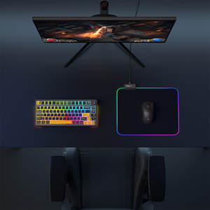 Rampage MP-23, BLITZ M RGB, 252x328x3mm, RGB Led, Gaming, MOUSE PAD (Siyah)