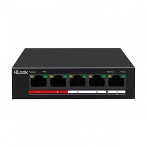 HILOOK NS-0105P-35(B), 5 Port, Megabit, 4 Port PoE, 35W, +1 Port Megabit Uplink, Long Range 250Metre, Yönetilemez, Masaüstü Switch