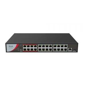 HILOOK NS-0326P-230(B), 26Port, Megabit, 24 Port PoE, 230W, +1 Port GigaBit, +1 Port GigaBit SFP, Long Range 250Metre, Yönetilemez, Masaüstü Switch