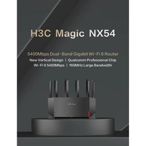 H3C Magic NX54, Dual Band, WiFi 6, 5400Mbps, 4Port GigaBit, 6ad Anten, Masaüstü, Router, Access Point
