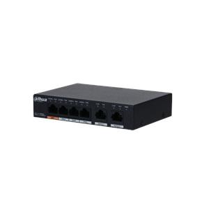 DAHUA PFS3006-4GT-60-V2, 6 Port, Gigabit, 4 Port PoE, 60W, Yönetilemez, Masaüstü Switch