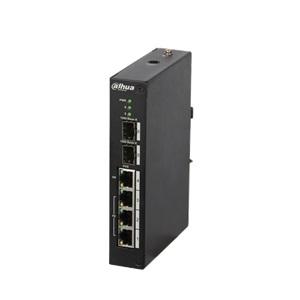 DAHUA PFS3206-4P-96, 4 Port, 3 Port Megabit PoE 30W, 1 Port Gigabit PoE 60W, 2 Port Gigabit SFP, Endüstriyel, Yönetilemez, Masaüstü Switch