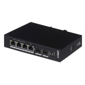 DAHUA PFS3206-4P-96, 4 Port, 3 Port Megabit PoE 30W, 1 Port Gigabit PoE 60W, 2 Port Gigabit SFP, Endüstriyel, Yönetilemez, Masaüstü Switch