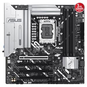 ASUS PRIME Z890M-PLUS WIFI, 7600MHz, 4xDDR5 3x M.2, HDMI, DP, Type-C, Wi-Fi 7, Bluetooth 5.4, Intel Core Ultra CPU(Seri 2), LGA1851 Soket, Gaming Anakart