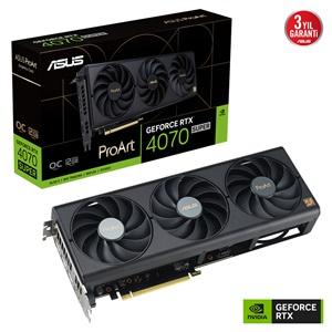 ASUS PROART-RTX4070S-O12G, SUPER, 12Gb, 192Bit, GDDR6X, 1xHDMI, 3xDP GAMING Ekran Kartı