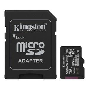 KINGSTON SDCS3/64GB, Canvas Select Plus Gen3 A1, 100Mb/s, MicroSD Kart Bellek (SD Adaptörlü)