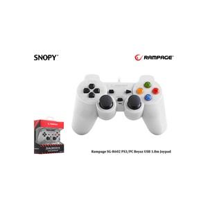 RAMPAGE SG-R602, Beyaz, PC/PS3, 1.8mt Kablolu, Çift Titreşimli, GAMEPAD